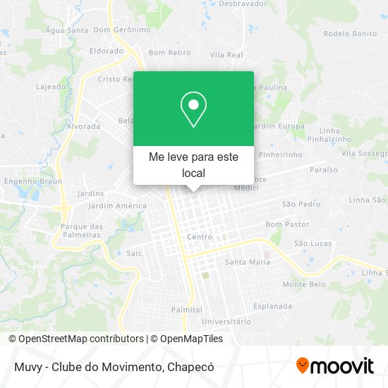 Muvy - Clube do Movimento mapa