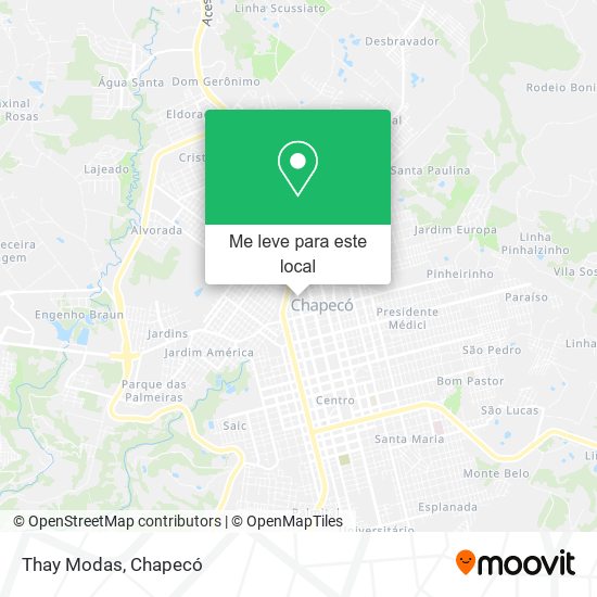 Thay Modas mapa