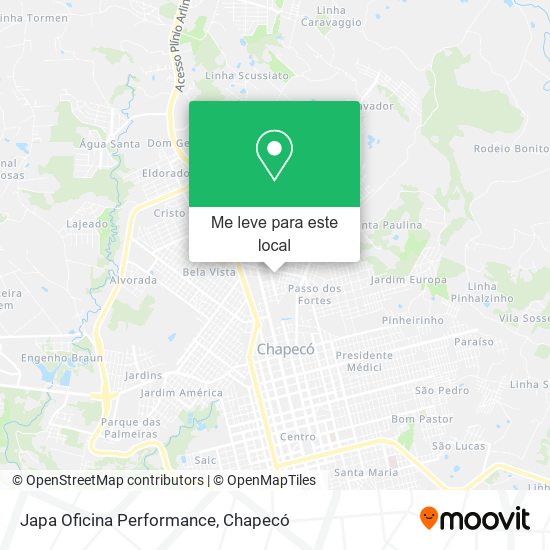 Japa Oficina Performance mapa