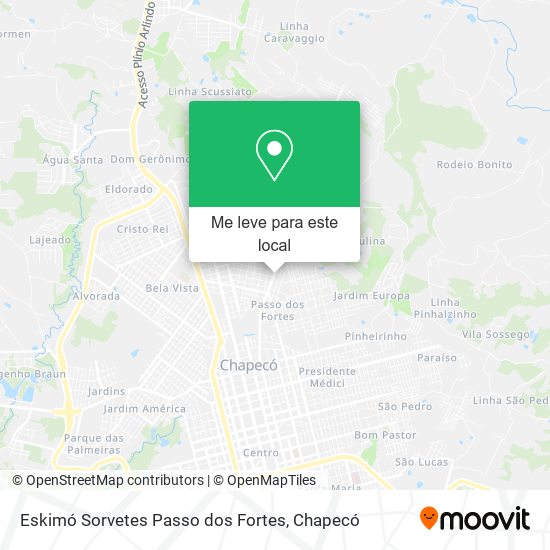 Eskimó Sorvetes Passo dos Fortes mapa