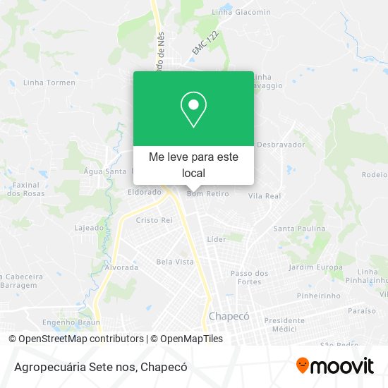 Agropecuária Sete nos mapa