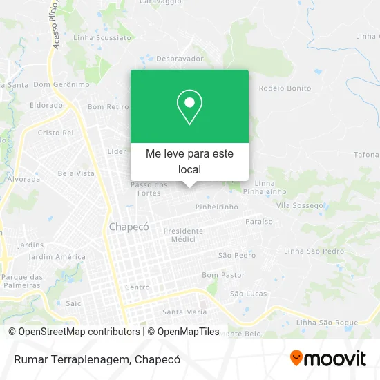 Rumar Terraplenagem mapa