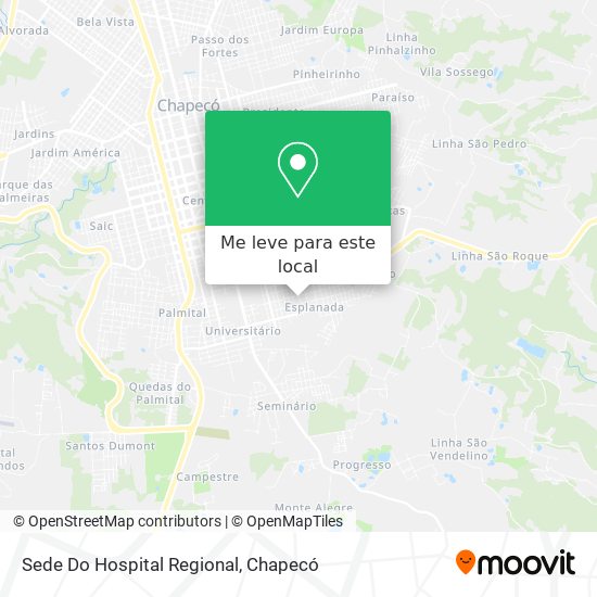 Sede Do Hospital Regional mapa