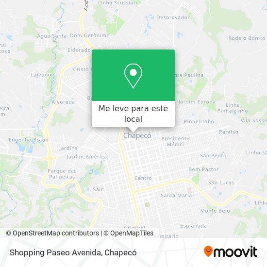 Shopping Paseo Avenida mapa