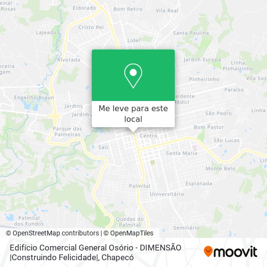 Edifício Comercial General Osório - DIMENSÃO |Construindo Felicidade| mapa