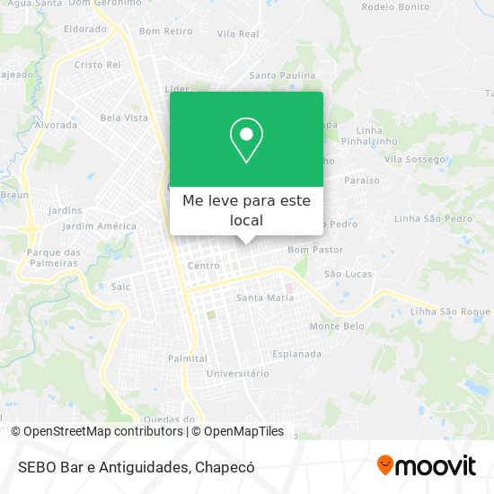 SEBO Bar e Antiguidades mapa