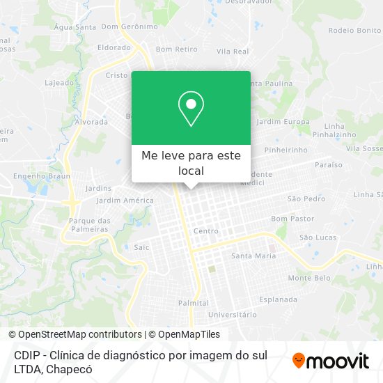 CDIP - Clínica de diagnóstico por imagem do sul LTDA mapa