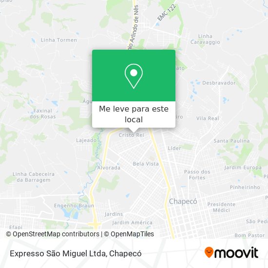 Expresso São Miguel Ltda mapa