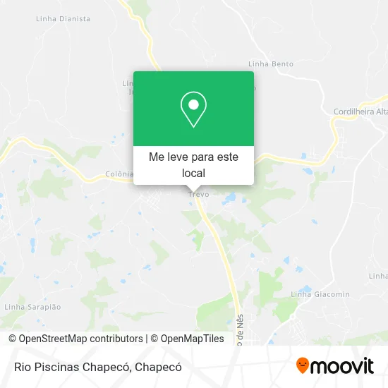 Rio Piscinas Chapecó mapa