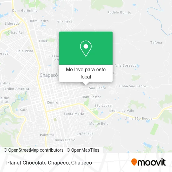 Planet Chocolate Chapecó mapa