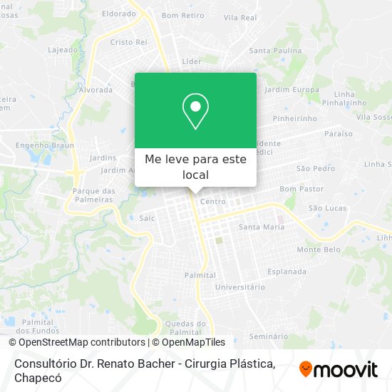 Consultório Dr. Renato Bacher - Cirurgia Plástica mapa