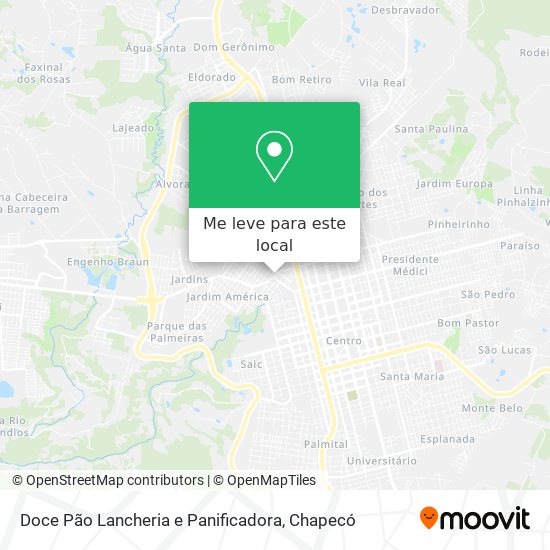 Doce Pão Lancheria e Panificadora mapa