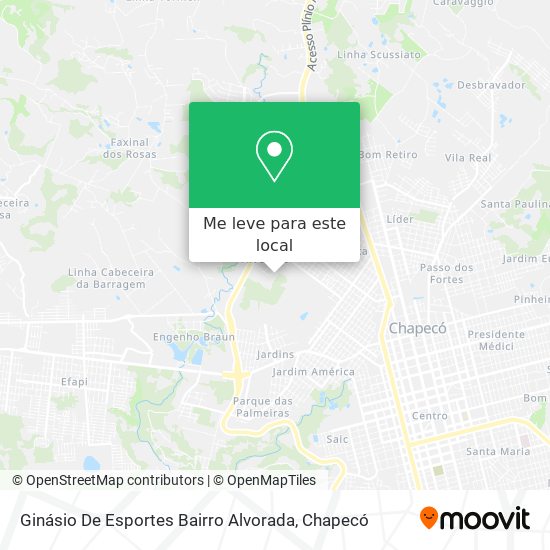 Ginásio De Esportes Bairro Alvorada mapa