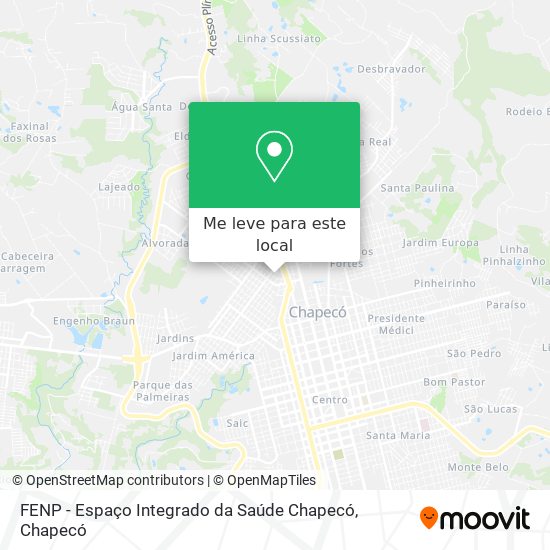FENP - Espaço Integrado da Saúde Chapecó mapa