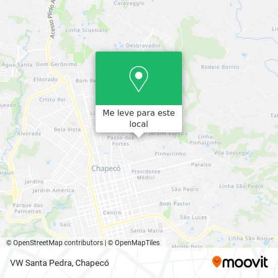 VW Santa Pedra mapa