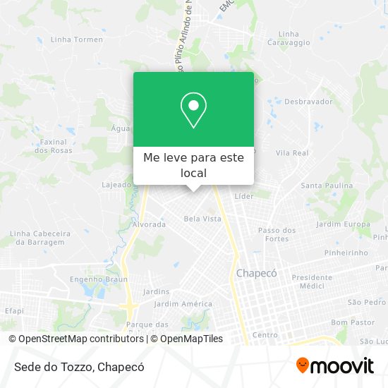 Sede do Tozzo mapa