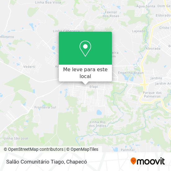 Salão Comunitário Tiago mapa