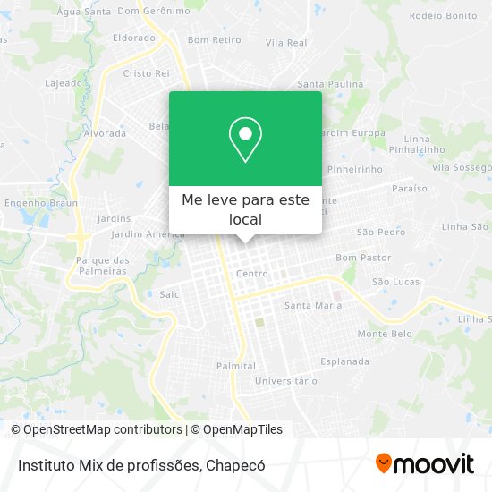 Instituto Mix de profissões mapa