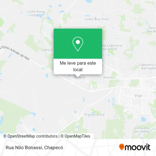 Rua Nilo Bonassi mapa