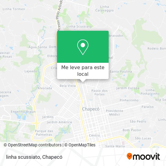 linha scussiato mapa