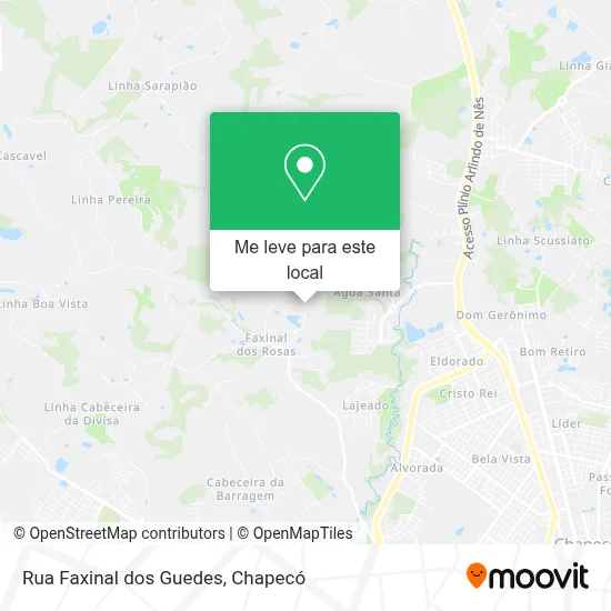 Rua Faxinal dos Guedes mapa