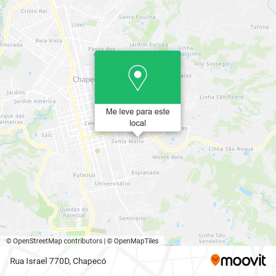 Rua Israel 770D mapa