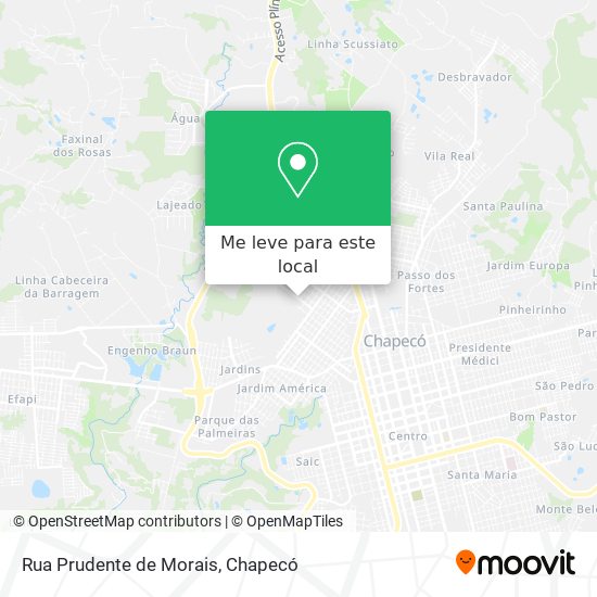 Rua Prudente de Morais mapa