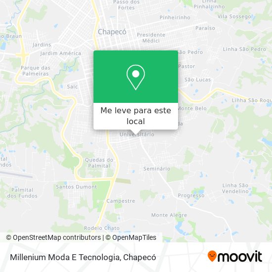 Millenium Moda E Tecnologia mapa