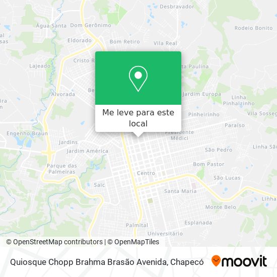 Quiosque Chopp Brahma Brasão Avenida mapa
