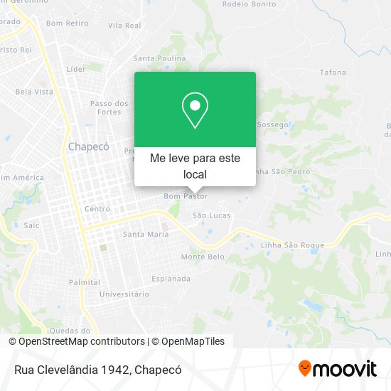 Rua Clevelândia 1942 mapa