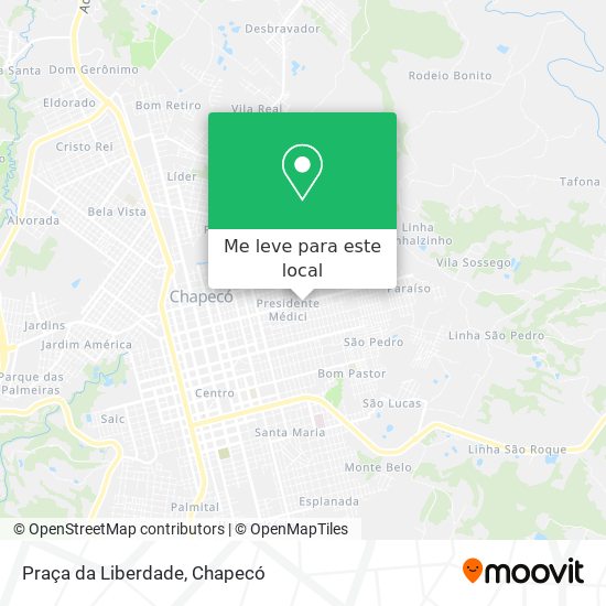 Praça da Liberdade mapa