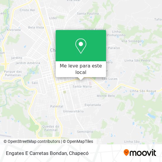 Engates E Carretas Bondan mapa