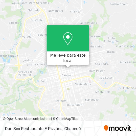 Don Sini Restaurante E Pizzaria mapa