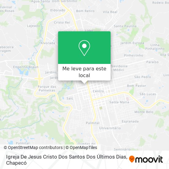 Igreja De Jesus Cristo Dos Santos Dos Últimos Dias mapa