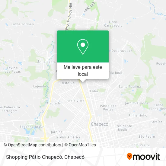 Shopping Pátio Chapecó mapa