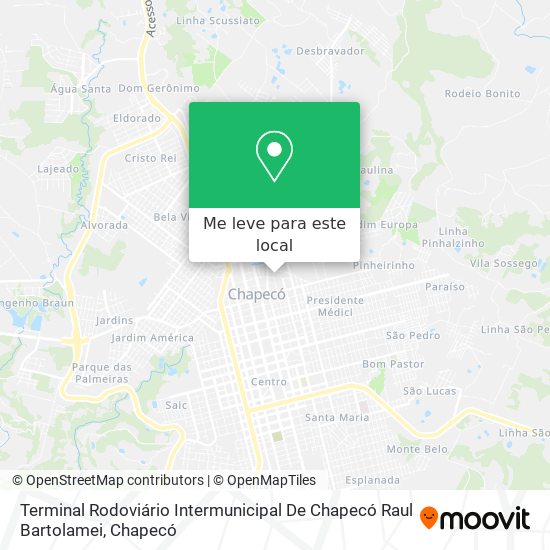 Terminal Rodoviário Intermunicipal De Chapecó Raul Bartolamei mapa