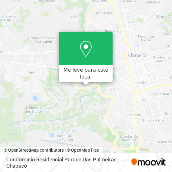 Condomínio Residencial Parque Das Palmeiras mapa