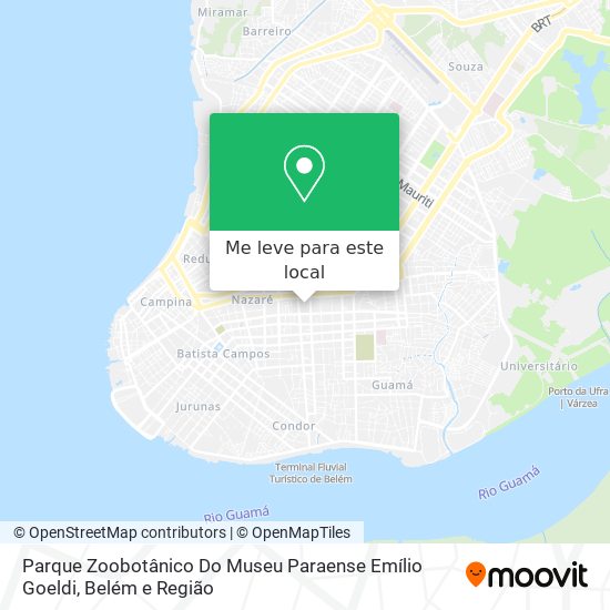Parque Zoobotânico Do Museu Paraense Emílio Goeldi mapa