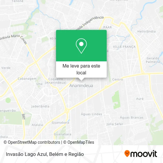 Invasão Lago Azul mapa