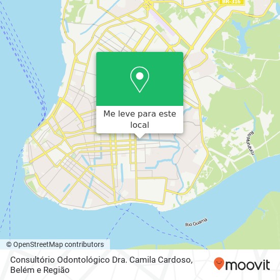 Consultório Odontológico Dra. Camila Cardoso mapa