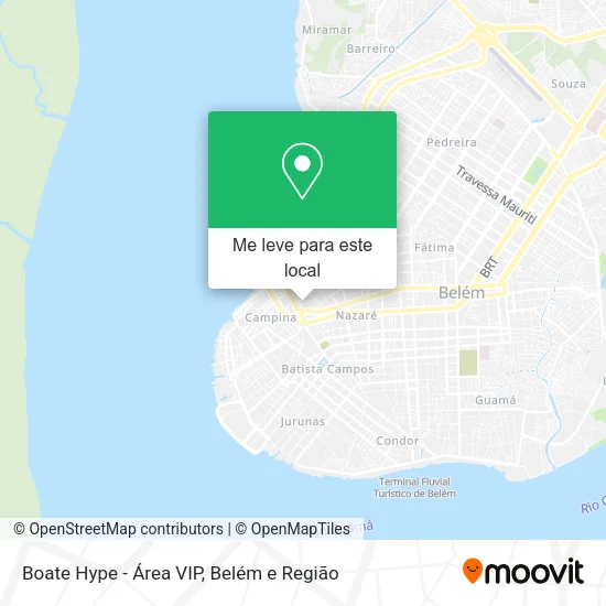Boate Hype - Área VIP mapa