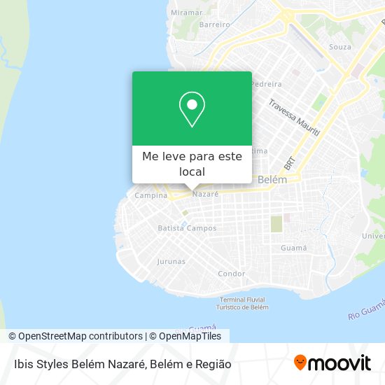 Ibis Styles Belém Nazaré mapa