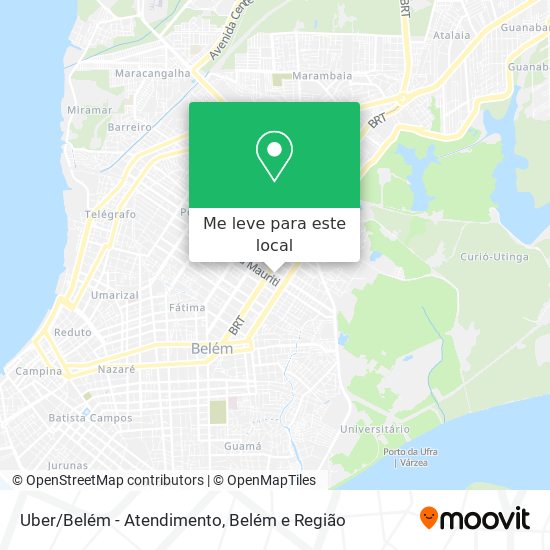 Uber/Belém - Atendimento mapa