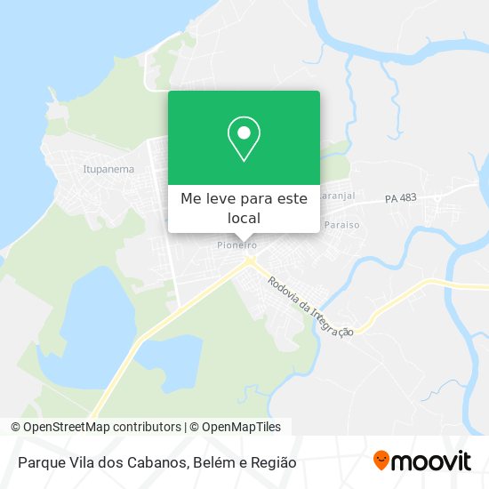 Parque Vila dos Cabanos mapa