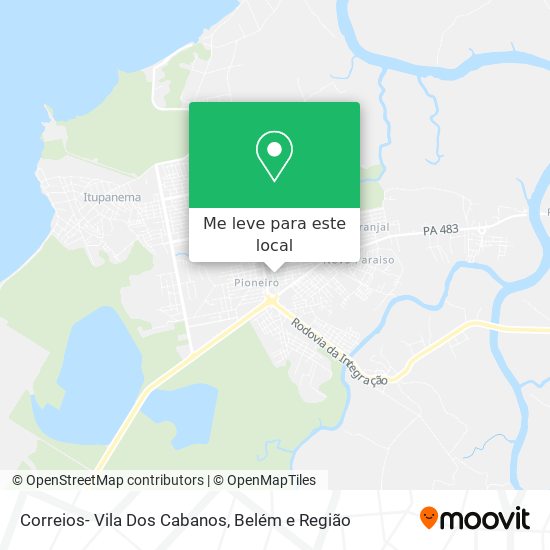 Correios- Vila Dos Cabanos mapa