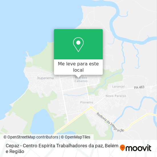 Cepaz - Centro Espírita Trabalhadores da paz mapa
