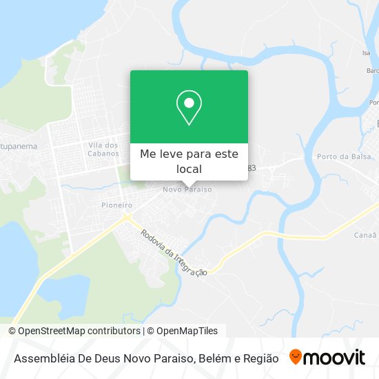 Assembléia De Deus Novo Paraiso mapa