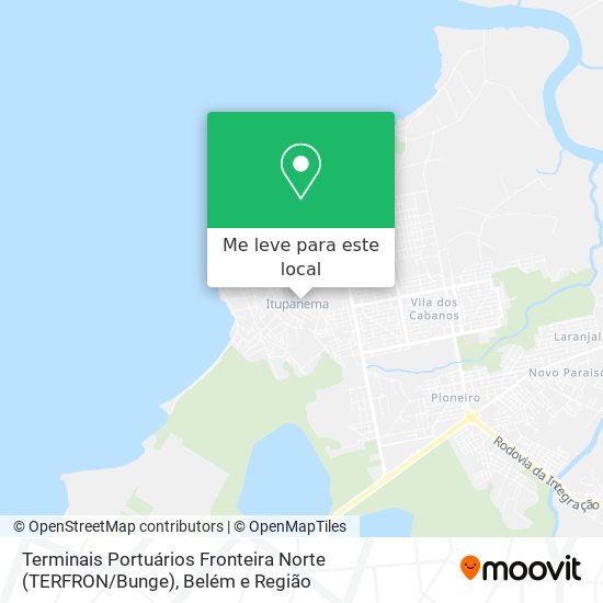 Terminais Portuários Fronteira Norte (TERFRON / Bunge) mapa