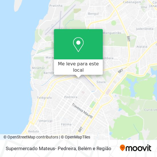 Supermercado Mateus- Pedreira mapa
