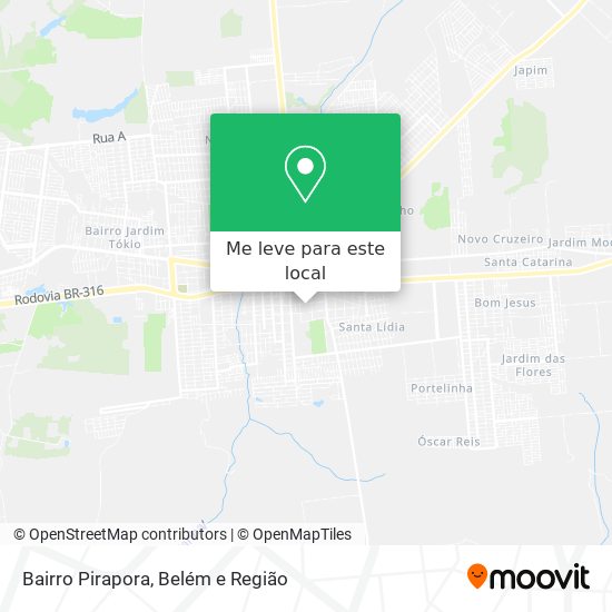 Bairro Pirapora mapa